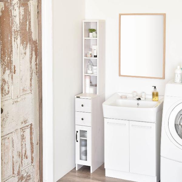 完成品】隙間収納ラック 幅20cm キッチン 洗面所 洗濯機周り DOLLY